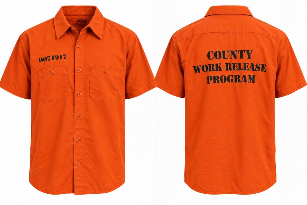 Red Kap Orange County Work Release Prison Uniform Shirt Halloween Costume XL